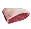 Angus rump steak white background